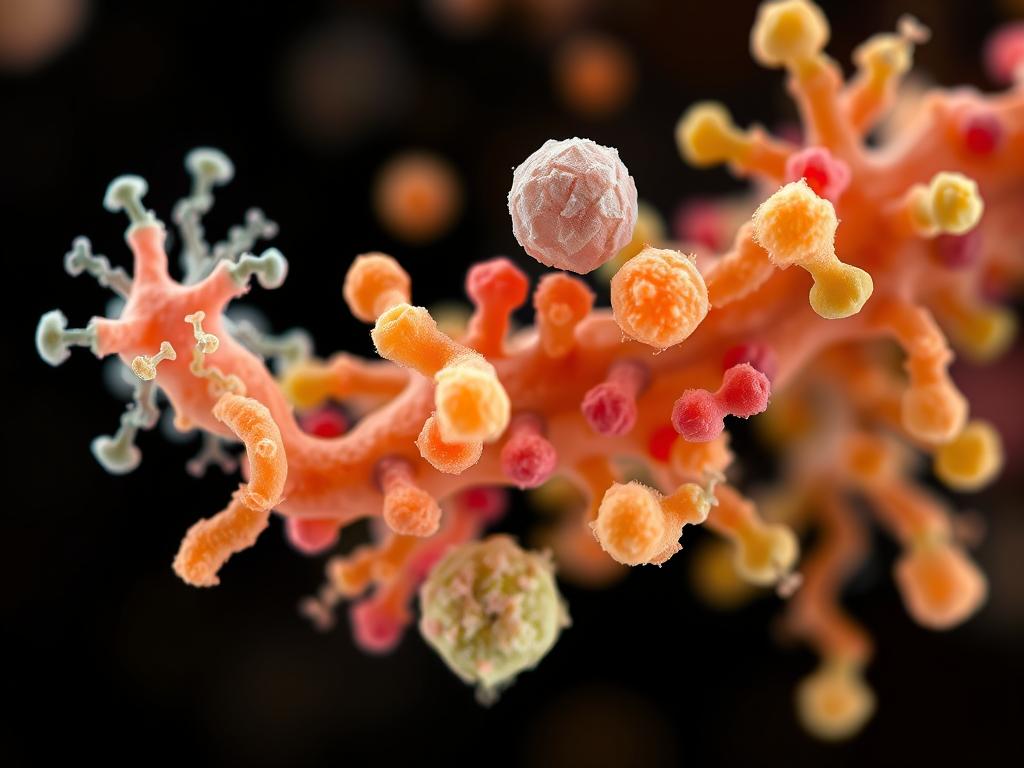 Gut Health and Glowing Skin: The Hidden Connection Microscopic view of healthy gut bacteria that support skin health