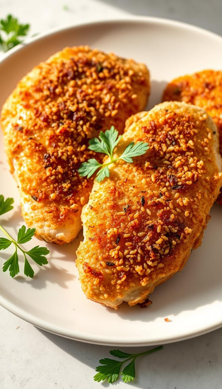 Healthy baked chicken cutlet recipes with whole grain breading