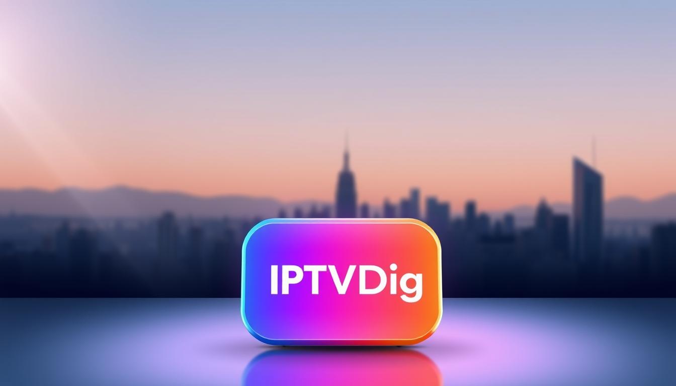 A sleek, modern illustration of the IPTVDigi IPTV subscription service. In the foreground, a high-resolution icon or logo representing the IPTVDigi brand, rendered in a clean, minimalist style with a vibrant color palette. In the middle ground, a flat, abstract background with soft gradients and geometric shapes, hinting at the technology and digital nature of the service. Subtle lighting from the top left creates depth and dimension. In the background, a faint cityscape or skyline silhouette, suggesting the wide availability and global reach of the IPTVDigi platform. The overall impression is one of professionalism, reliability, and cutting-edge technology, capturing the essence of the "Best IPTV Subscription Service" for US viewers.