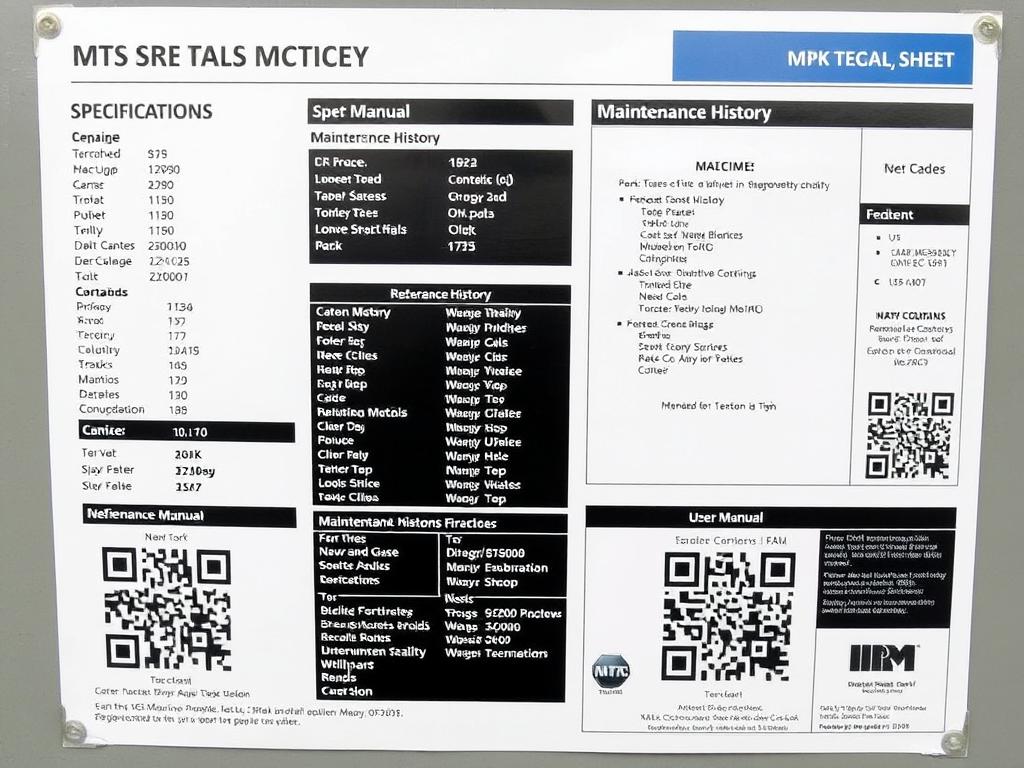Fiche technique détaillée pour inventaire précis des outils et machines