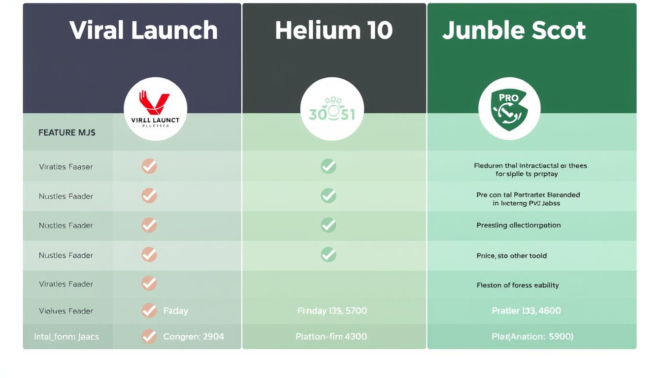 Comparison of Viral Launch vs Helium 10 and Jungle Scout