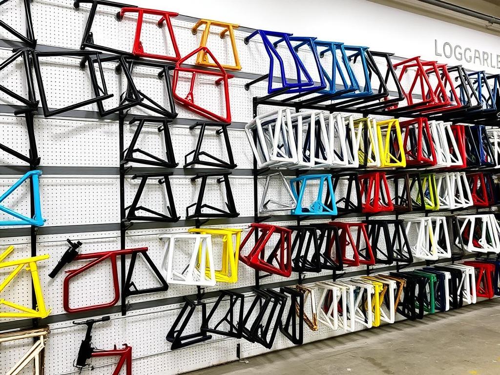 Motorcycle frames and fairings at Logan wrecking yard