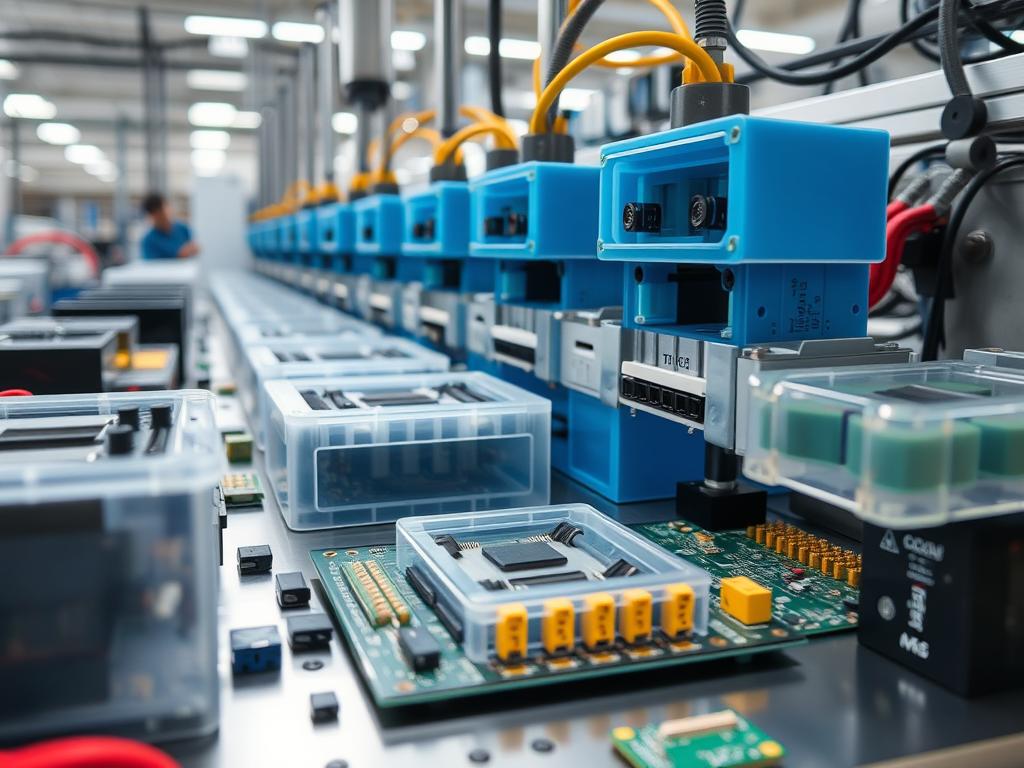 Electronic components being manufactured with silicone molds