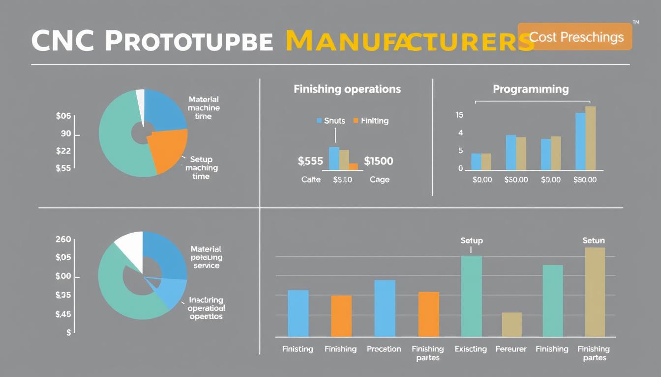 Cost breakdown chart for CNC prototype manufacturing