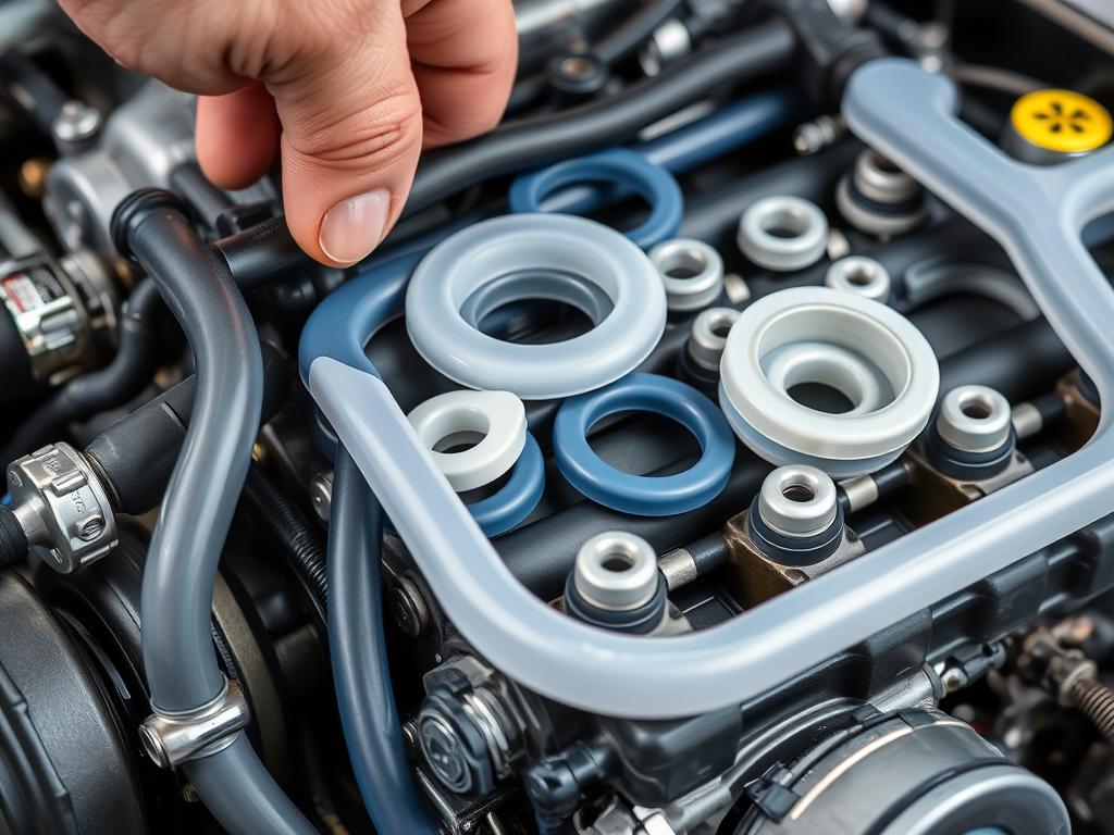 Automotive silicone components and gaskets