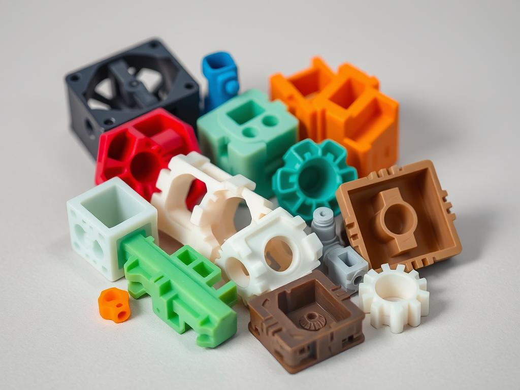 Complex plastic parts with intricate details produced through injection molding