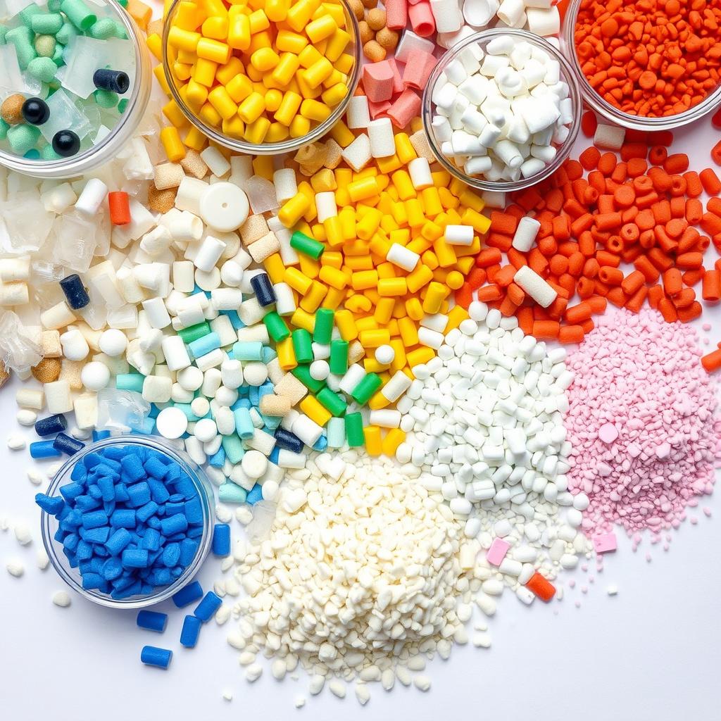 Various medical-grade polymers used in injection molding for medical applications