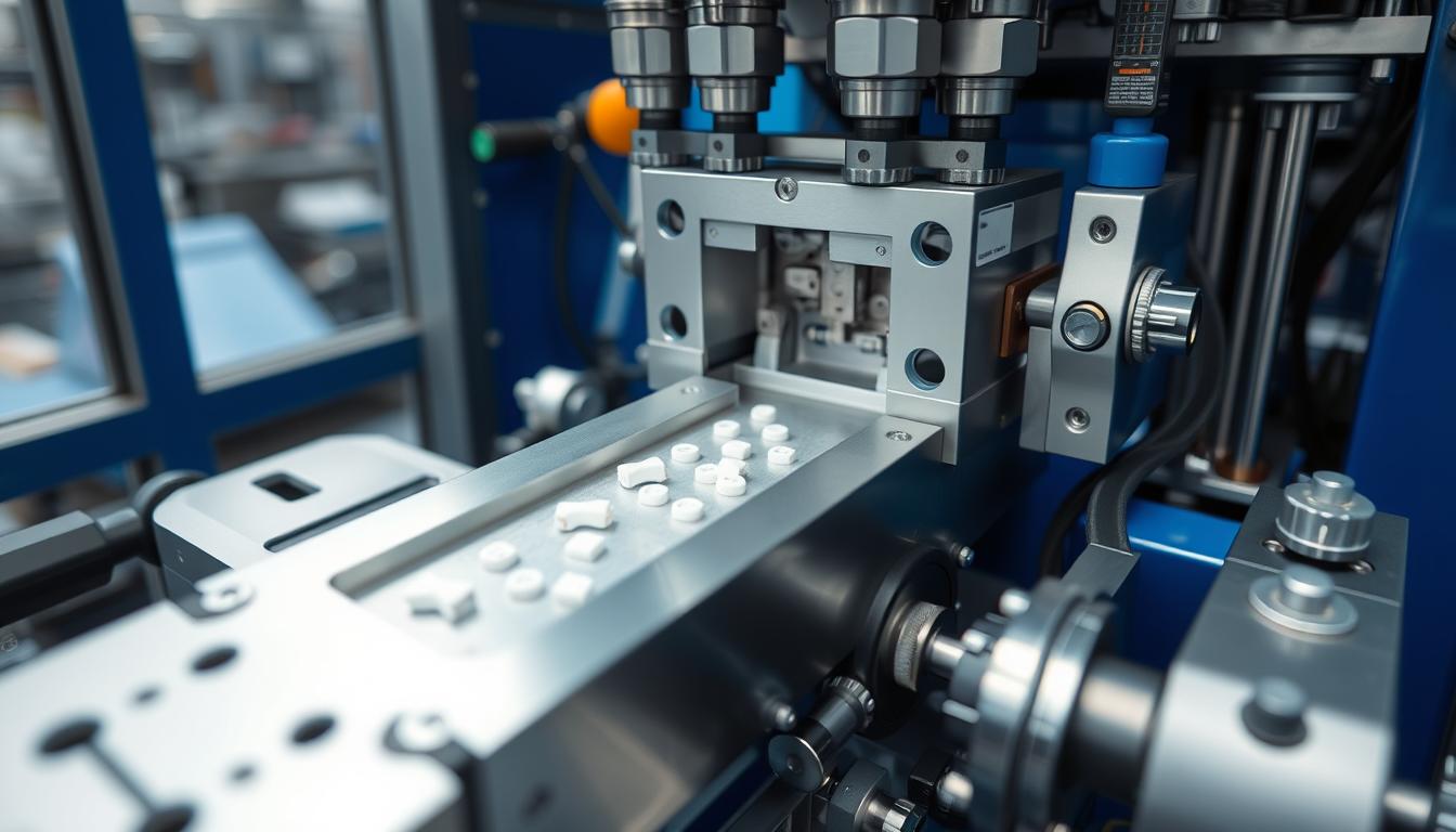 Injection molding machine producing smartphone components