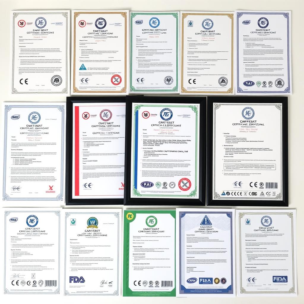 Industry certifications and compliance documentation for silicone manufacturing