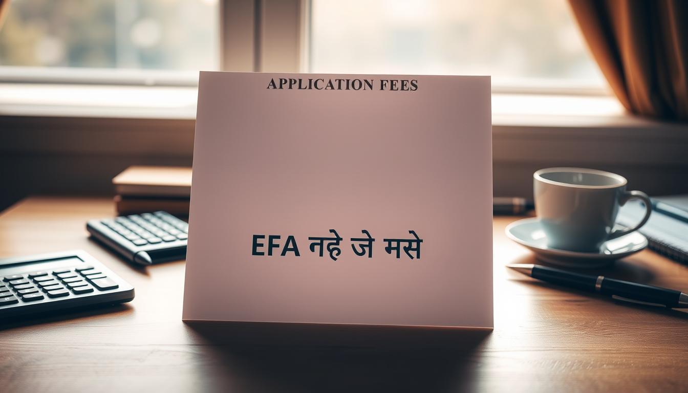 EFA आवेदन शुल्क विवरण