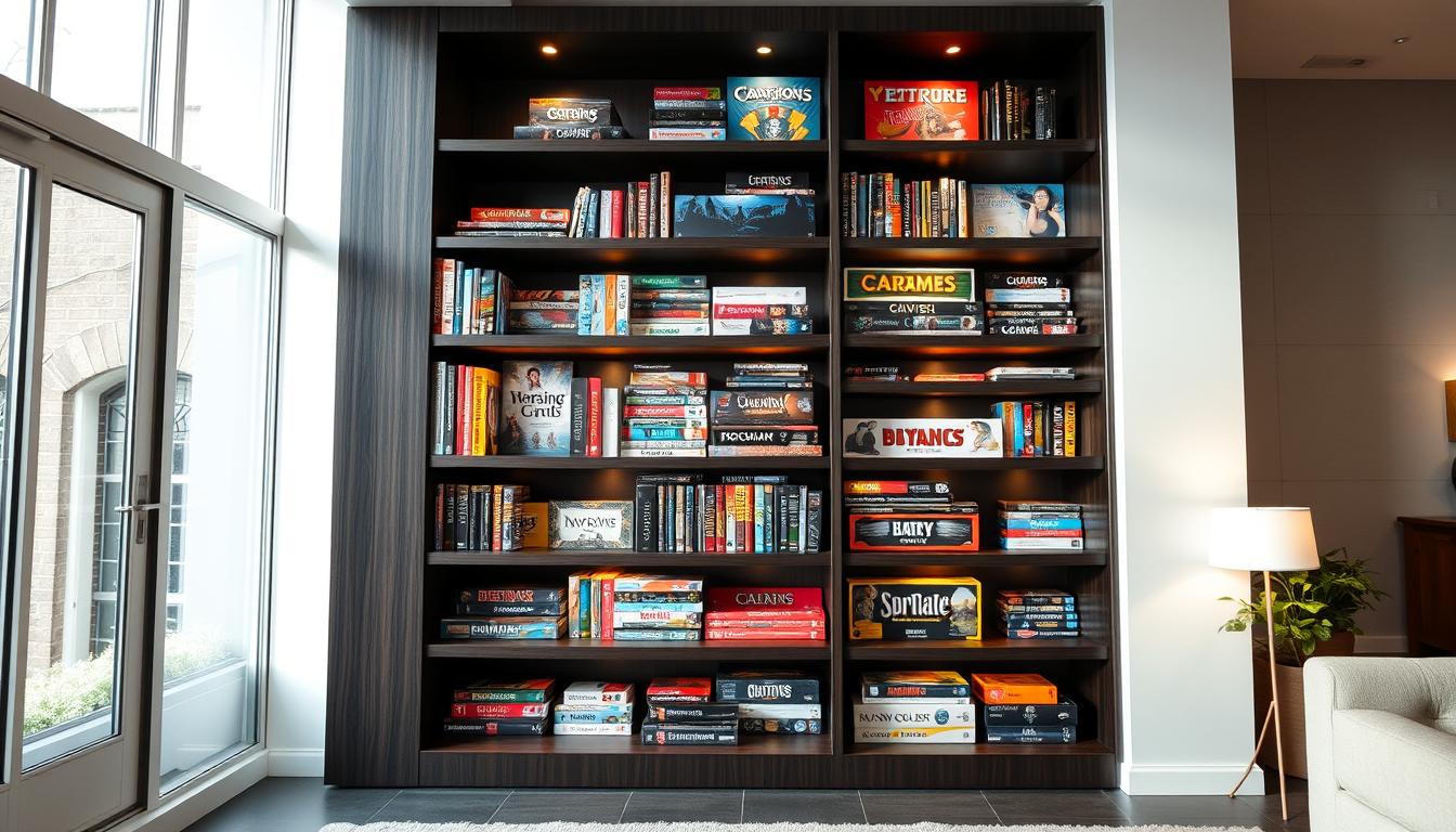 vertical board game storage
