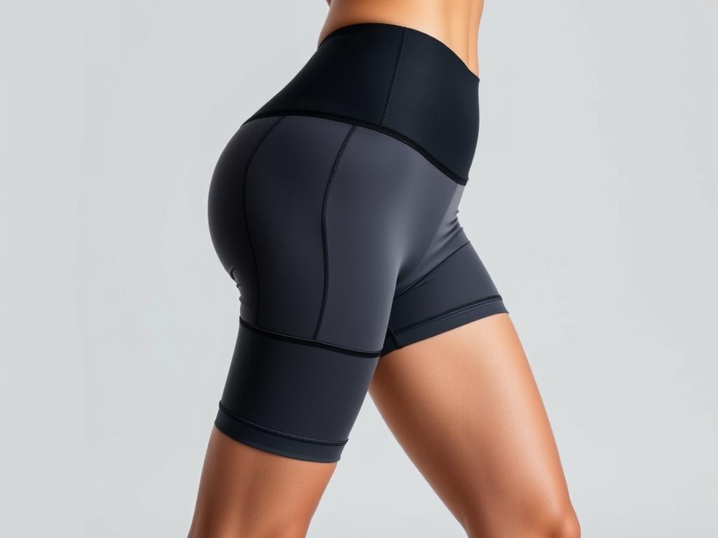 Shorts cinta compressão Lupo feminino modelando o corpo