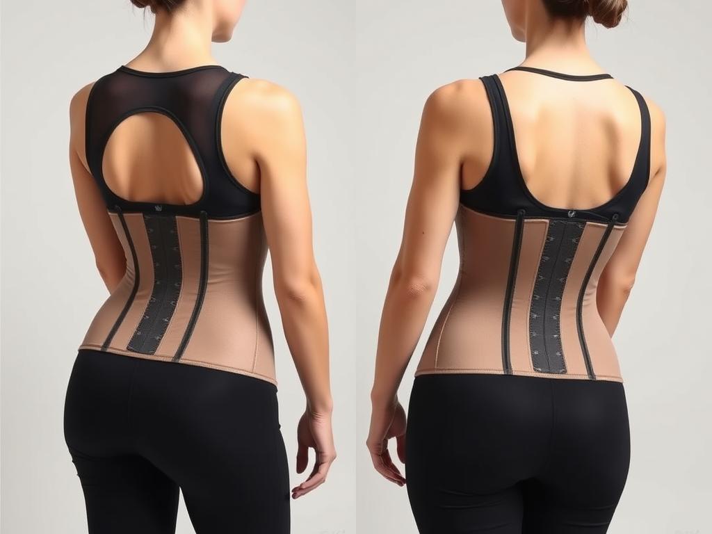 Corretor Postural Model Largo M funcionando como cinta modeladora