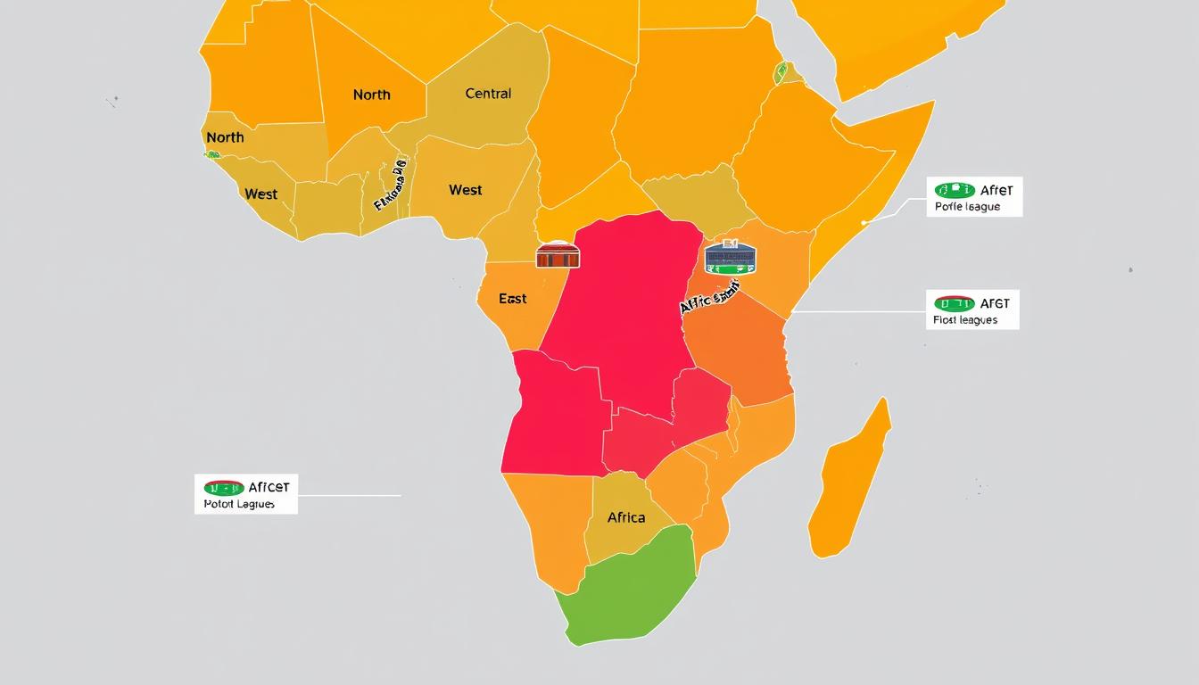 Carte des régions africaines couvertes par Africatopbet.com