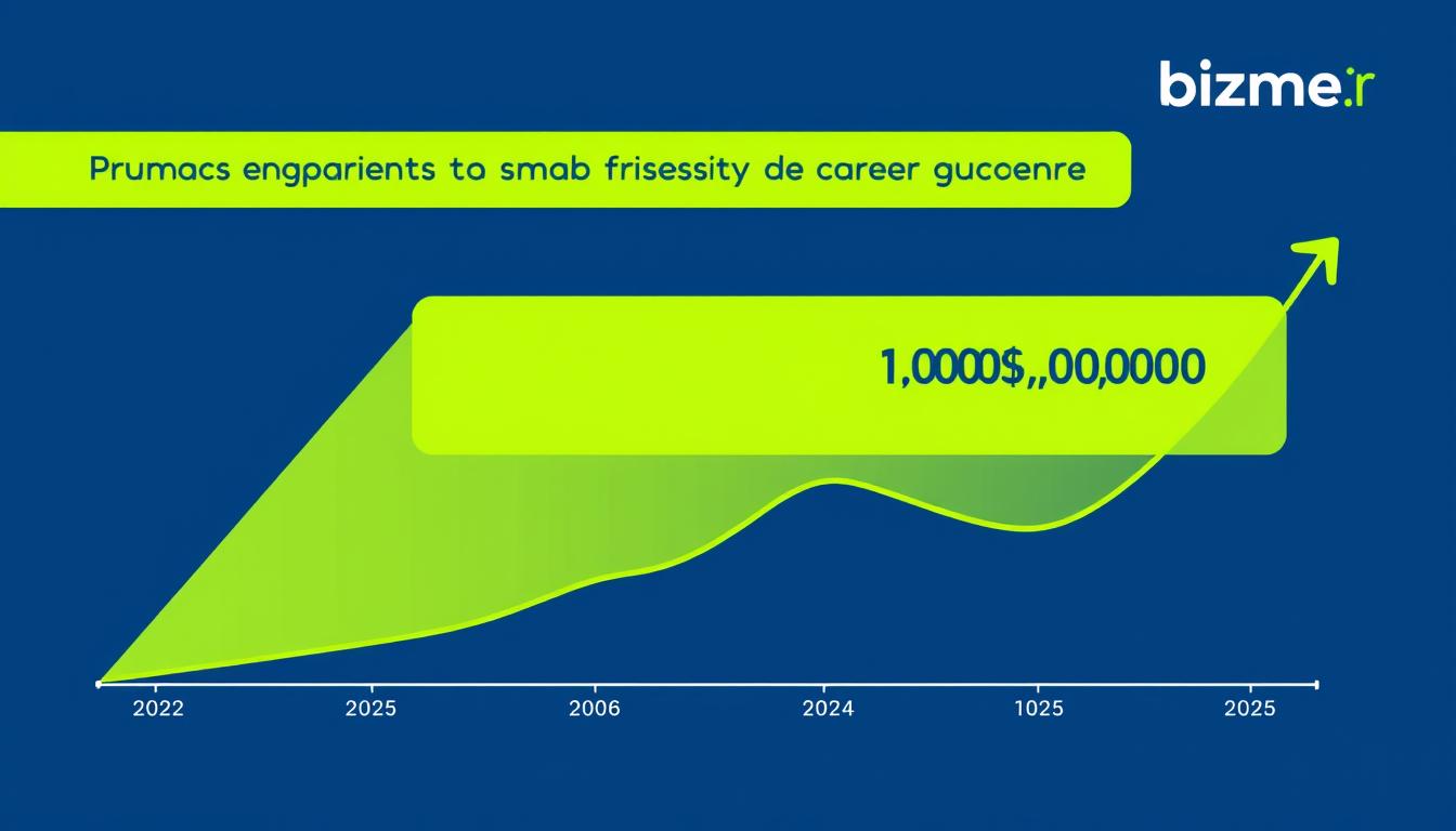 Graphique illustrant la croissance de Bizme.fr plateforme IA freelances depuis son lancement