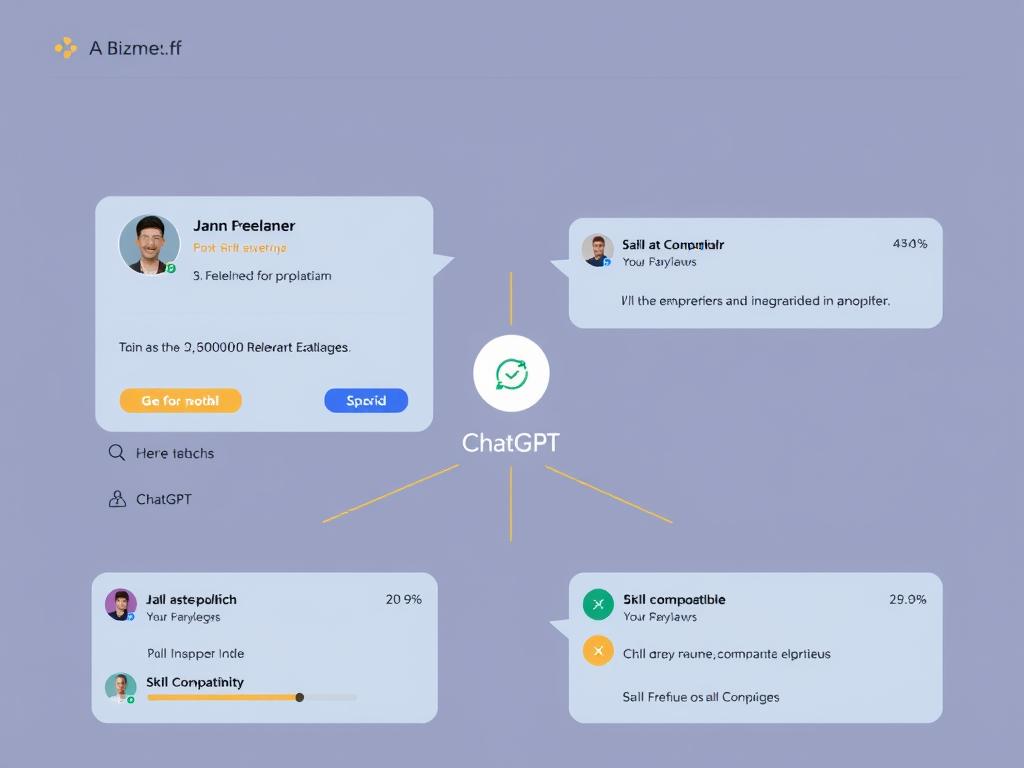 Démonstration du matching par l'IA sur Bizme.fr ChatGPT intégration