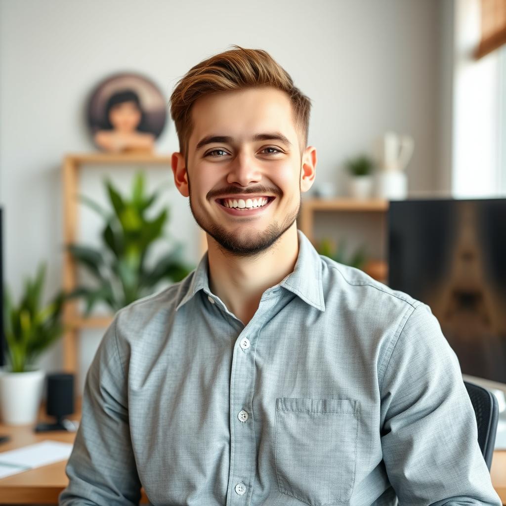 Portrait d'un développeur freelance utilisant Bizme.fr