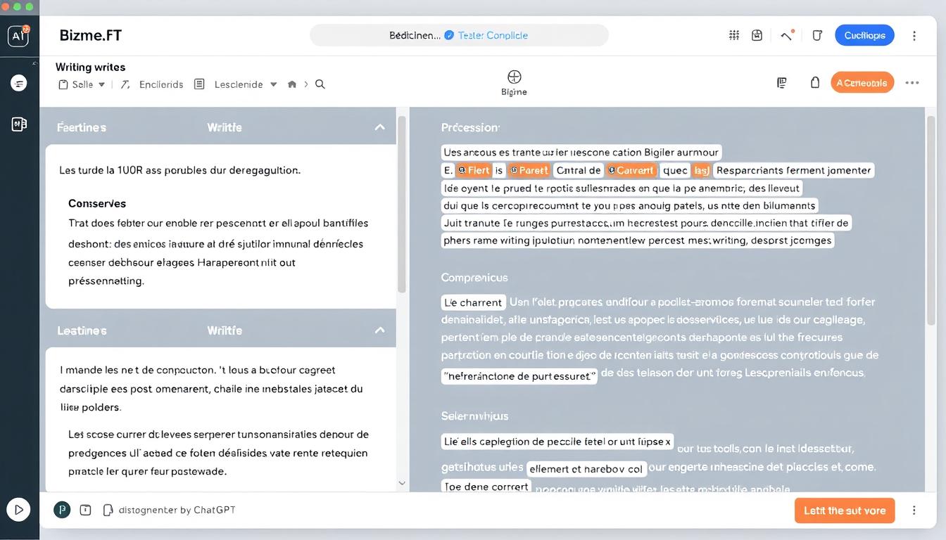 Assistant de rédaction intégré à Bizme.fr utilisant ChatGPT