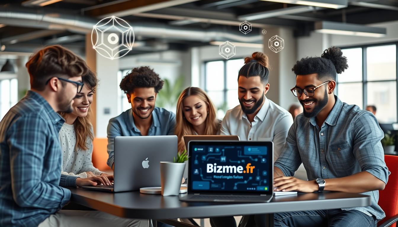 Freelances collaborant sur la plateforme Bizme.fr avec intégration IA