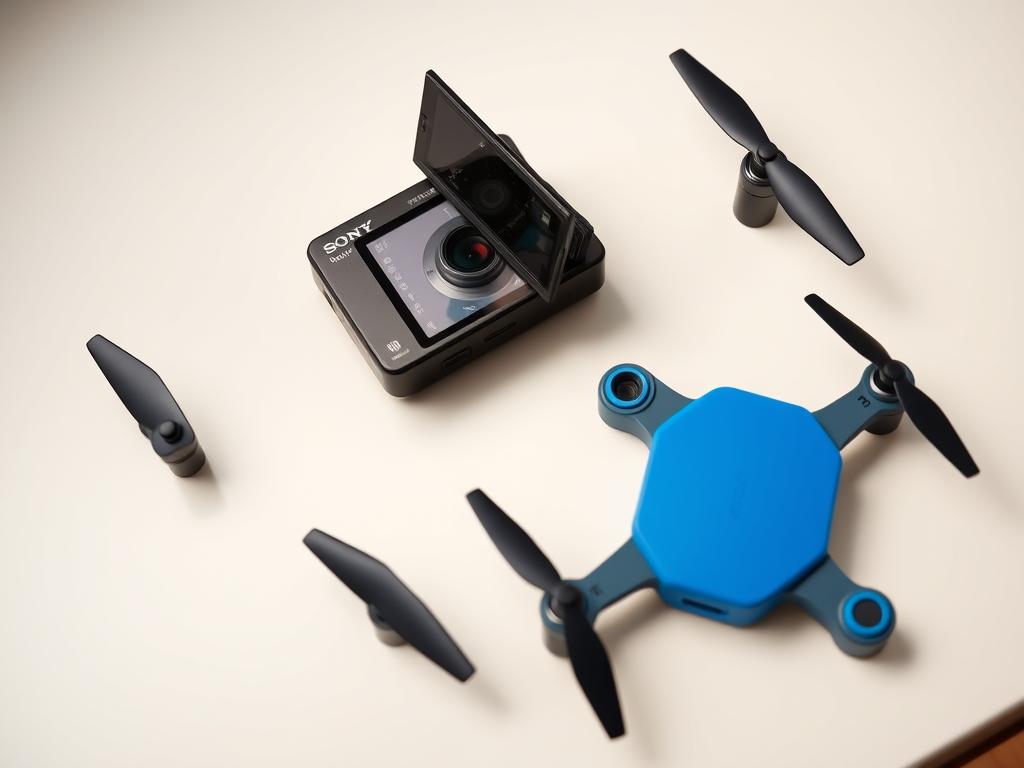 Sony ZV-1 camera with Ryze Tello drone for travel vlogging