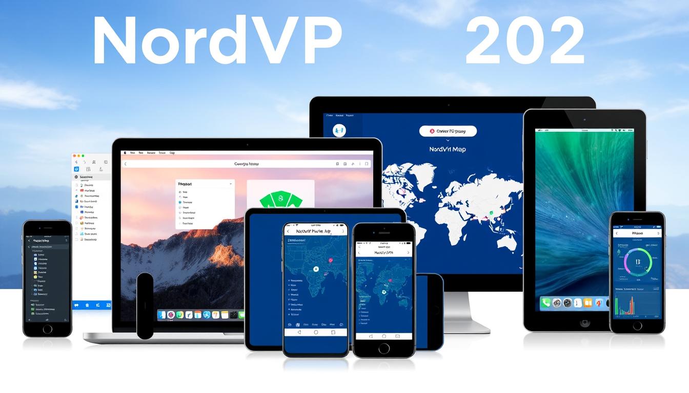 NordVPN 2025 apps across multiple devices including desktop, mobile, and tablet