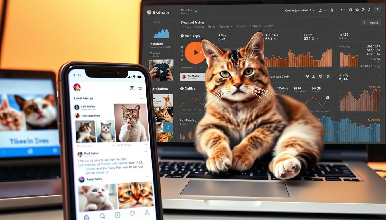 cat social media presence