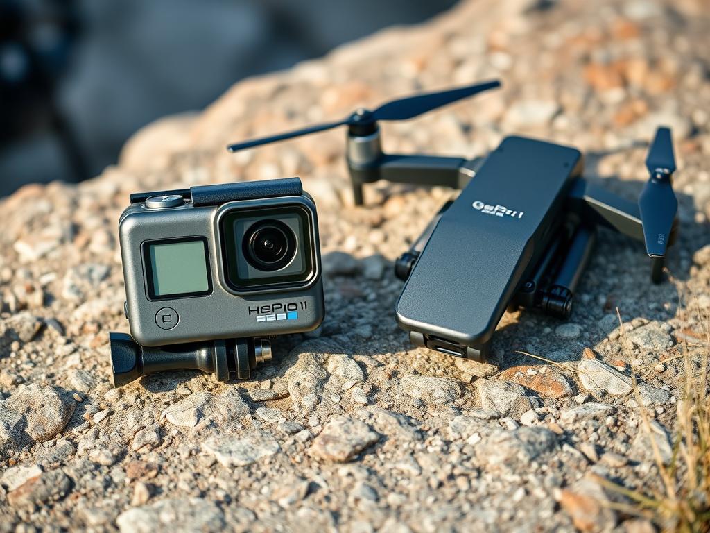 GoPro HERO11 Black action camera with Holy Stone HS175D drone