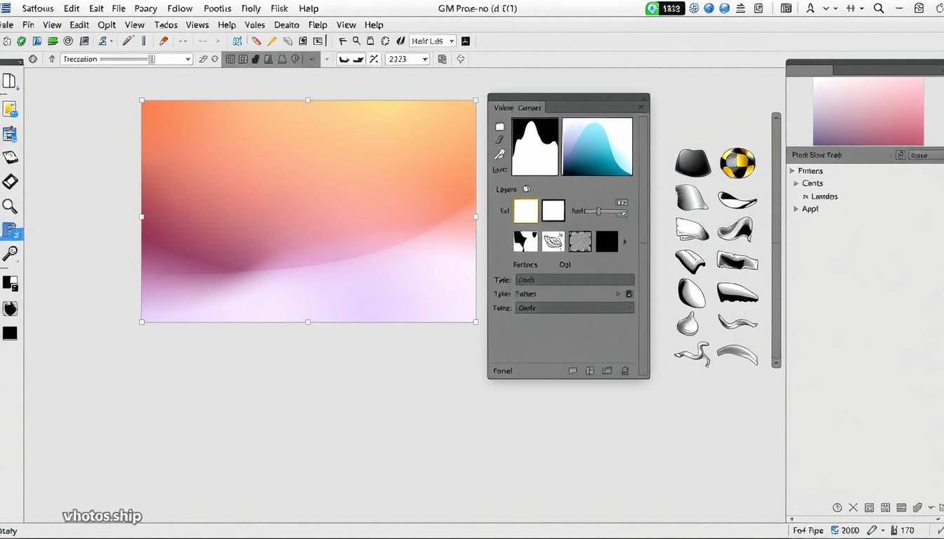 GIMP interface showing open-source image manipulation tools