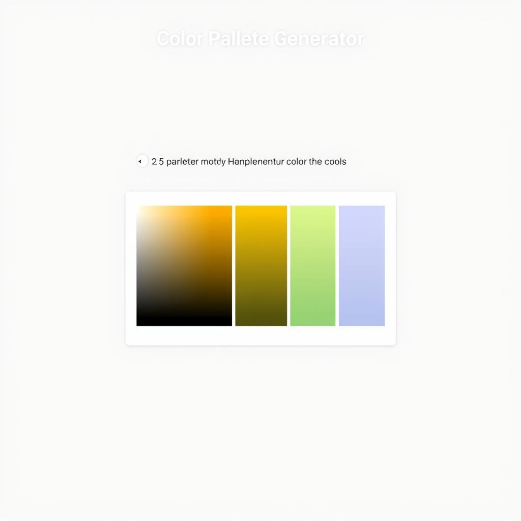 Color palette generator showing complementary colors