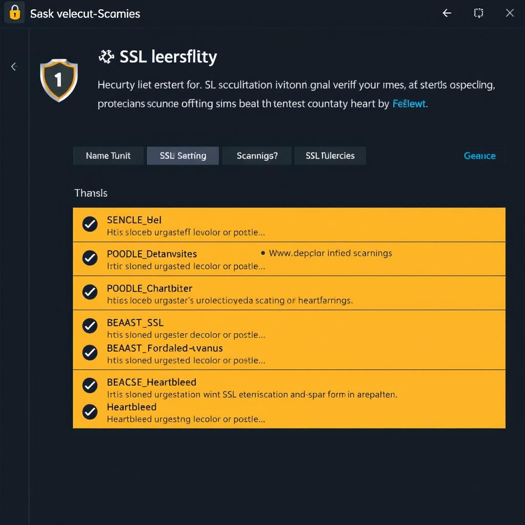 SSL vulnerability scanning for security issues