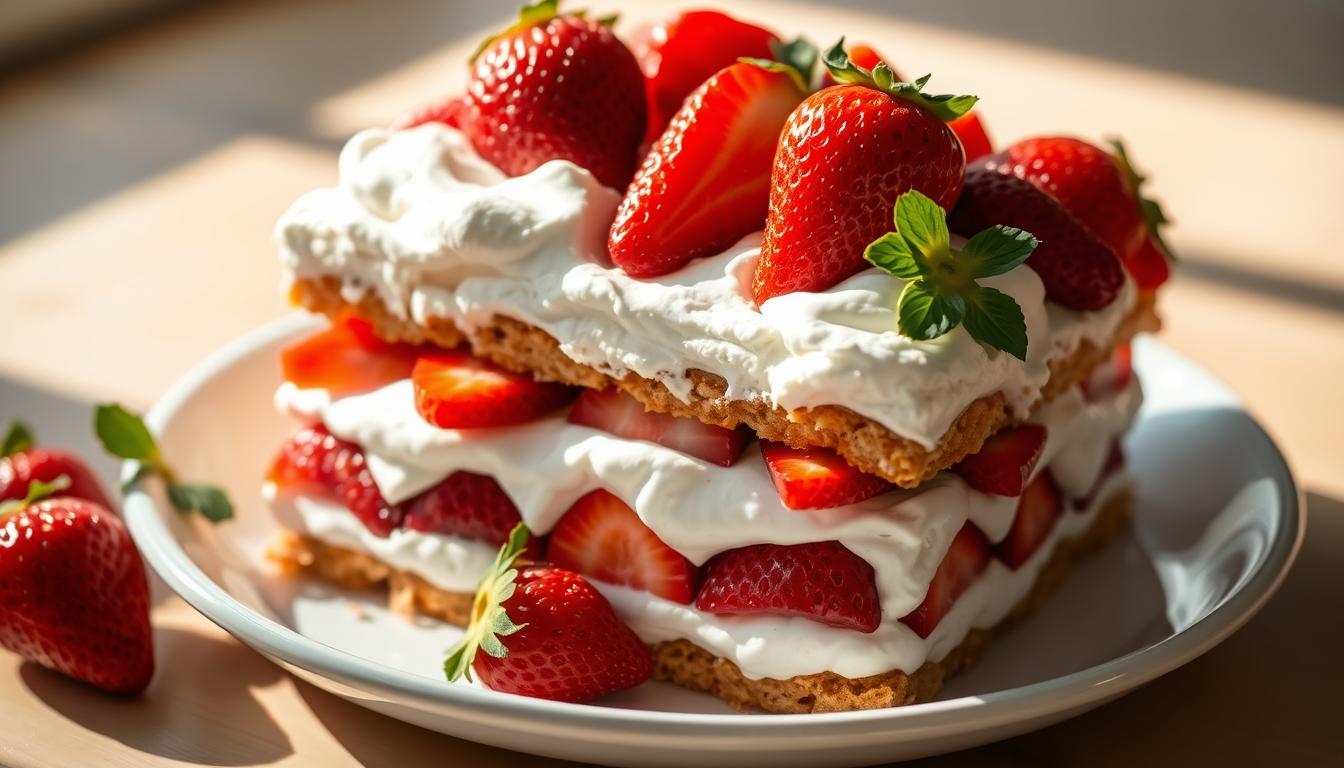 strawberry icebox cake 3 ingredients (No-Bake Dessert) 2 strawberry icebox cake 3 ingredients