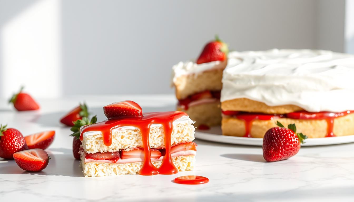 strawberry icebox cake 3 ingredients (No-Bake Dessert) 3 simple strawberry icebox cake