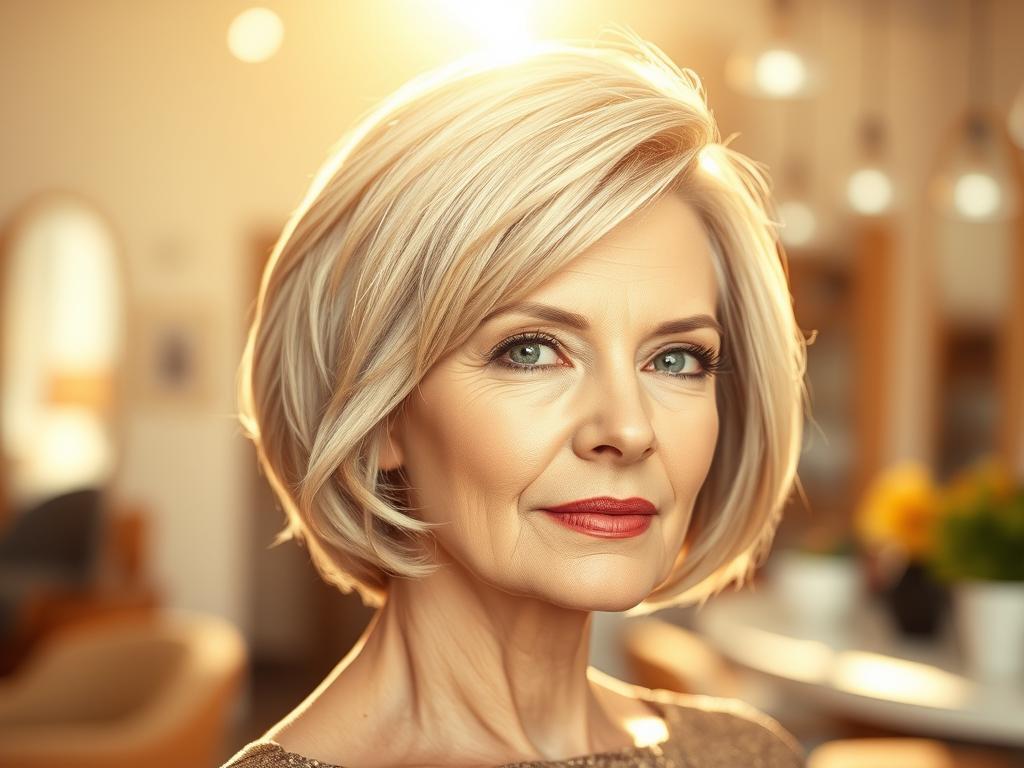 elegant bobs for older females