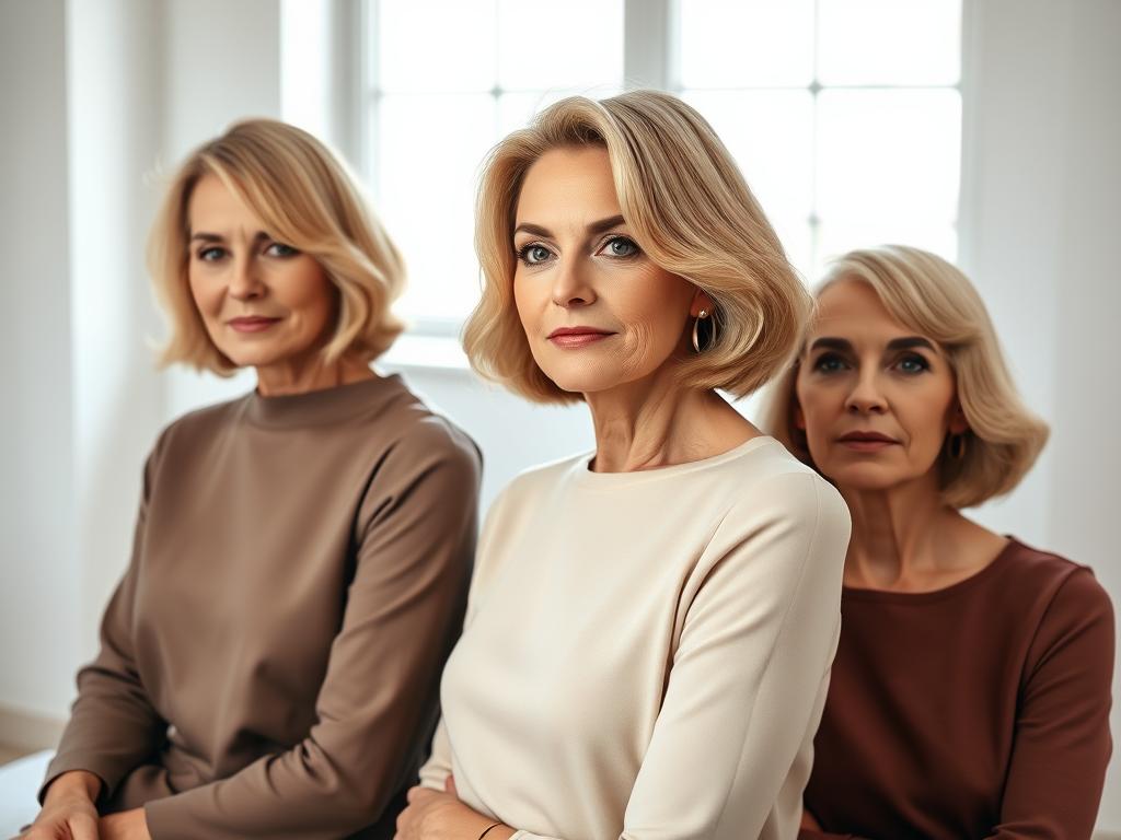 elegant bobs for older females