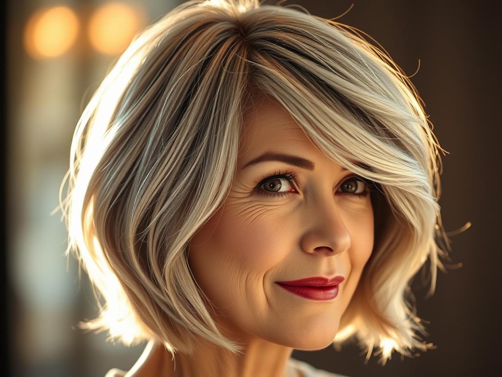 elegant bobs for older females