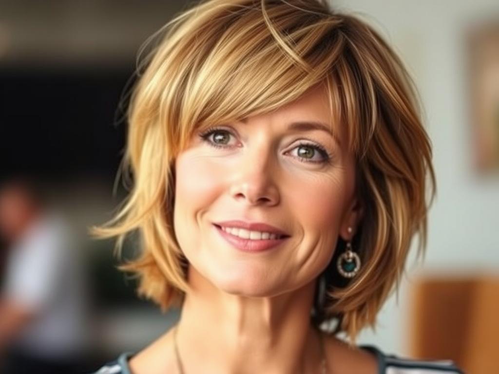 best layered haircuts for older women