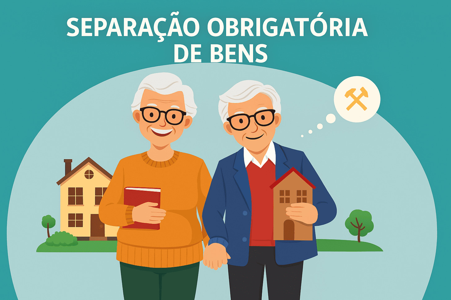 Representação do regime de separação obrigatória de bens no casamento com pessoas idosas