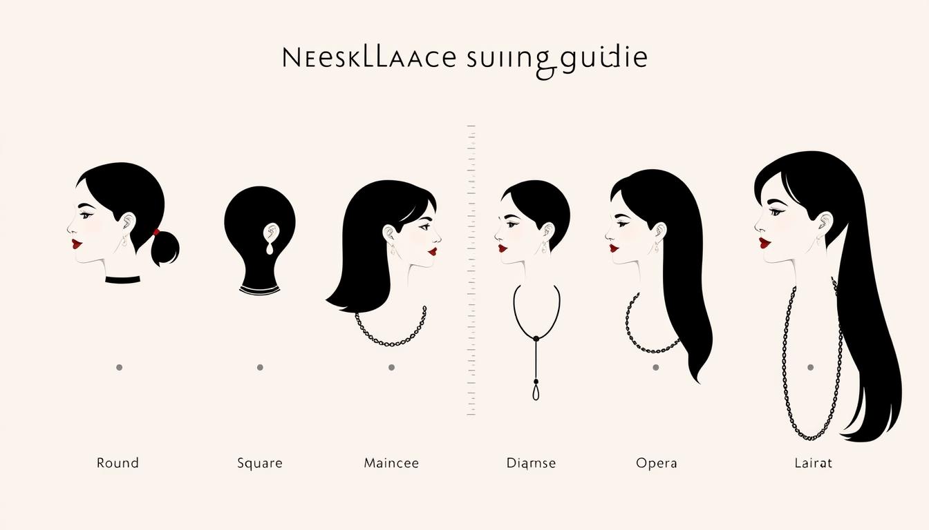 Necklace length guide for different face shapes