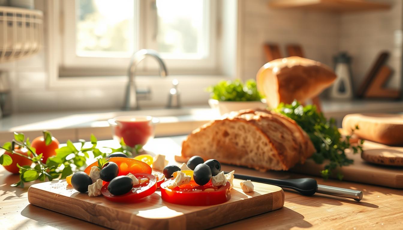 Mediterranean sandwich preparation