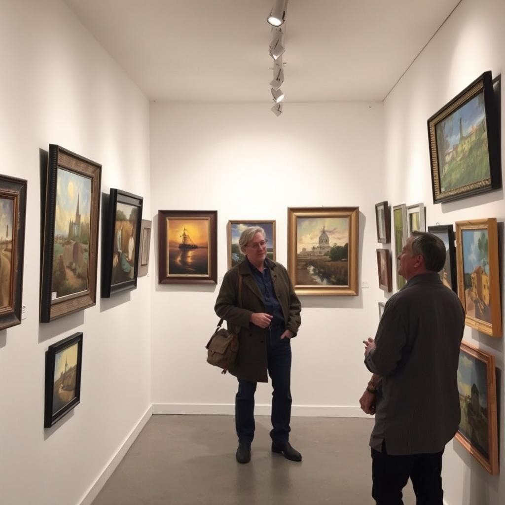 Local art gallery displaying original art paintings