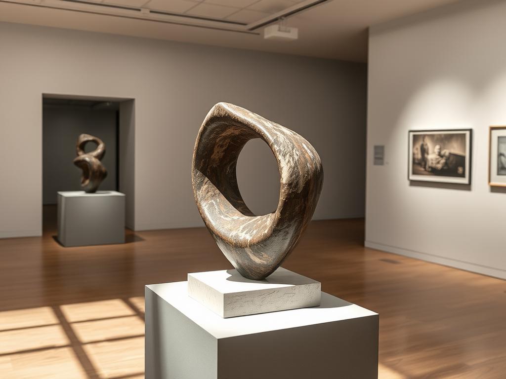 Contemporary sculpture art for sale in modern gallery space. Noho Art