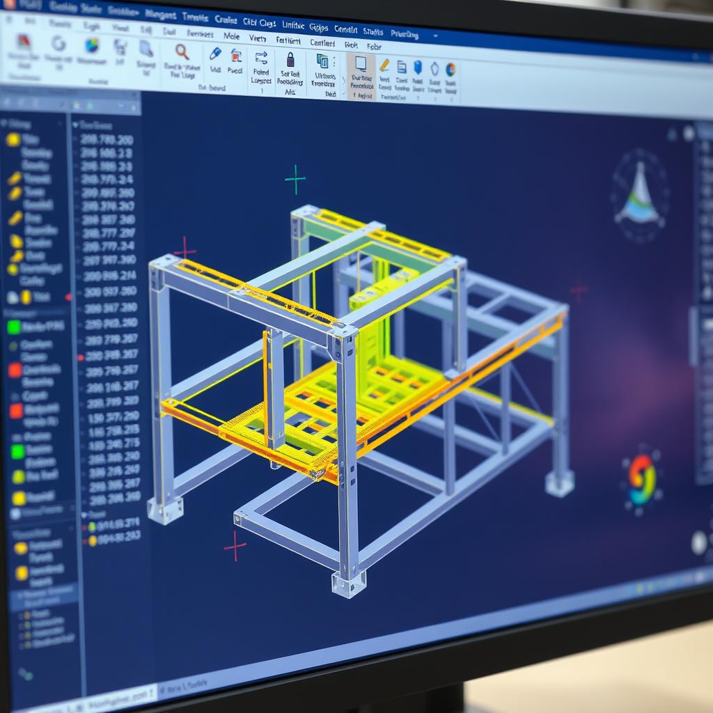 Advanced computational parametric design software being used for steel structure optimization