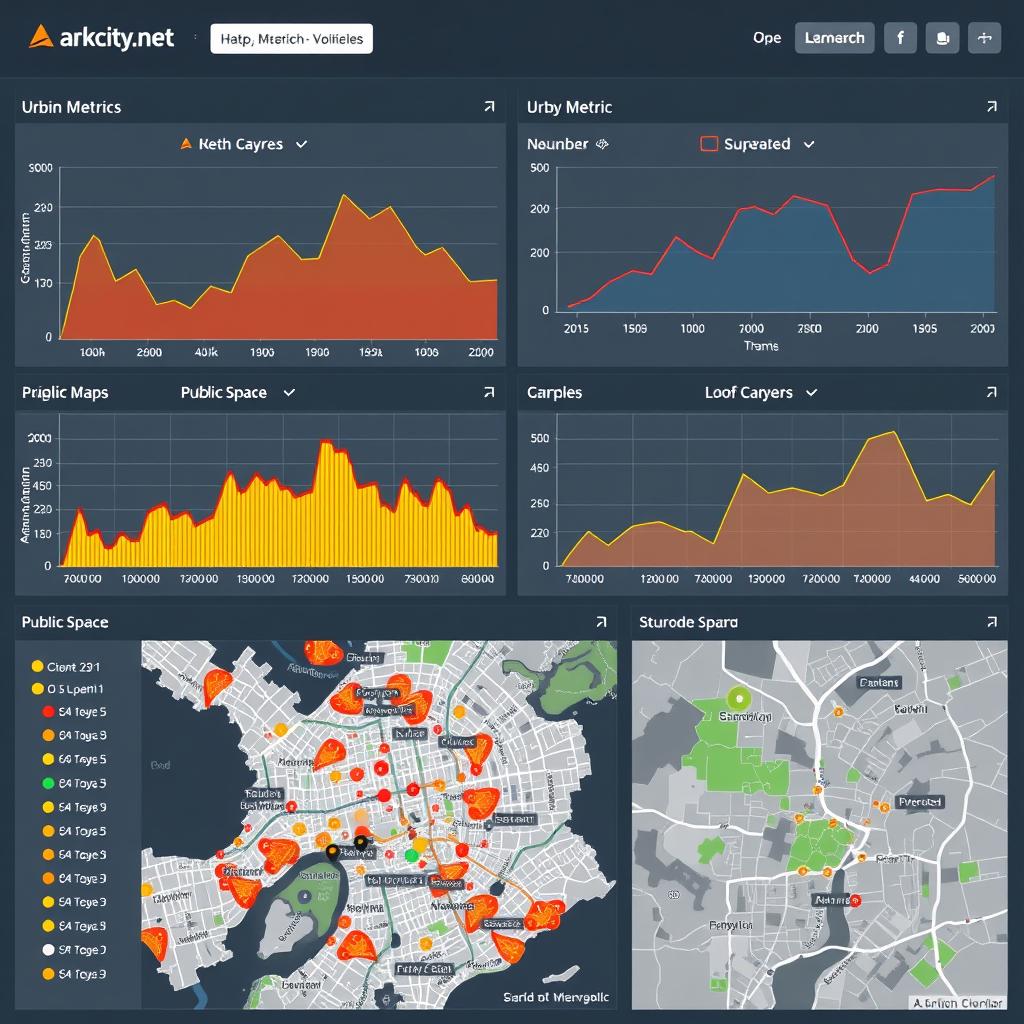Arkcity.net : La plateforme collaborative qui révolutionne l'approche des défis urbains 5 Interface de visualisation de données sur arkcity.net