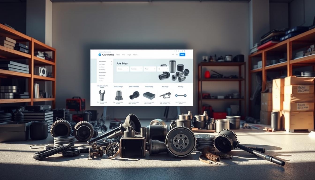 Autodistribution.fr : Sécurité et pièces auto garanties 4 A well-stocked and organized online auto parts catalogue, set against a clean, modern backdrop. In the foreground, a selection of automotive components arranged neatly, casting long shadows under bright, directional lighting. The middle ground features a sleek, minimalist website interface, showcasing intuitive search and filtering options. In the background, a subtle gradient transitions from cool tones to warm, reflecting the efficient and streamlined nature of the service. The overall atmosphere conveys a sense of professionalism, attention to detail, and a user-friendly experience for both casual and seasoned mechanics.