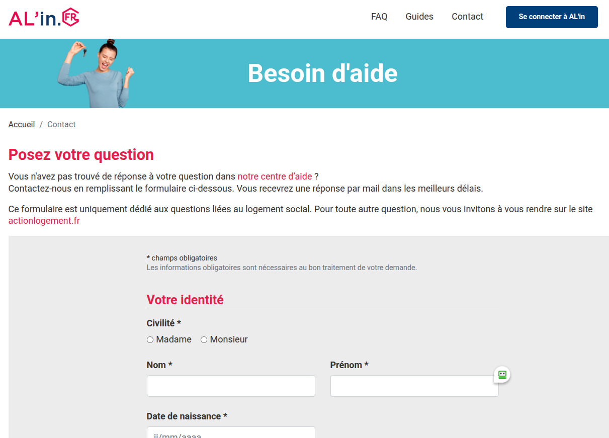 AL'in : Comment Action Logement simplifie votre accès au logement social en ligne 11 Formulaire de contact en ligne d'AL'in