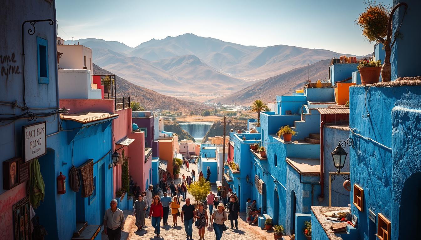 Tourism in the blue city of Chefchaouen and the picturesque Akchour waterfalls