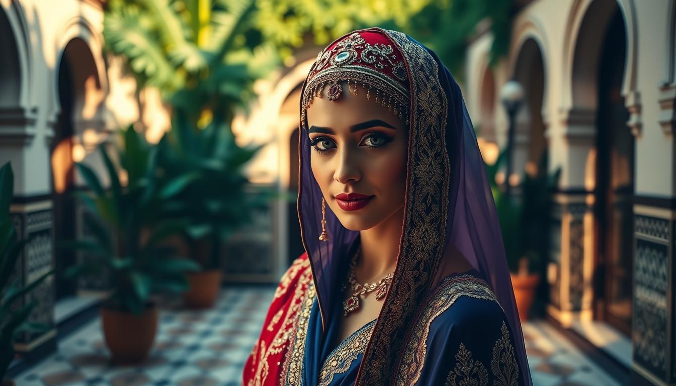 stylish Moroccan wedding attire