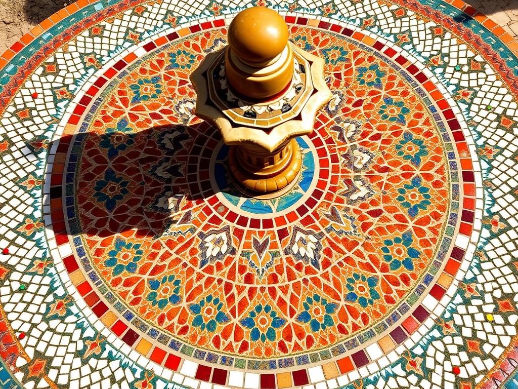 Intricate zellige mosaic ceramic work, an extension of the pottery industry in Morocco