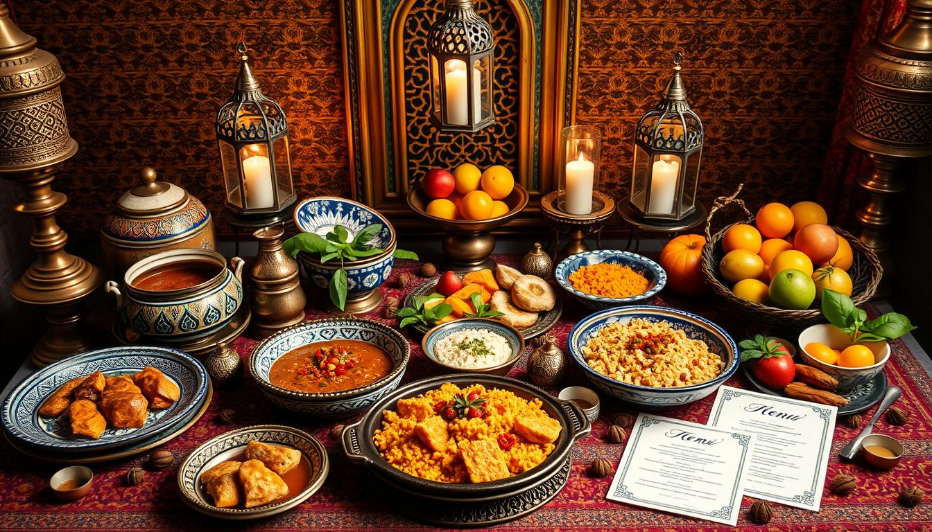 Moroccan wedding menu