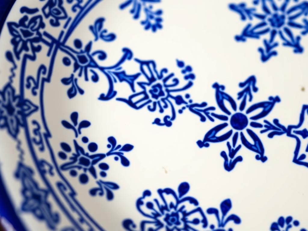 Traditional Fassi blue pottery from Fes, iconic in the pottery industry in Morocco